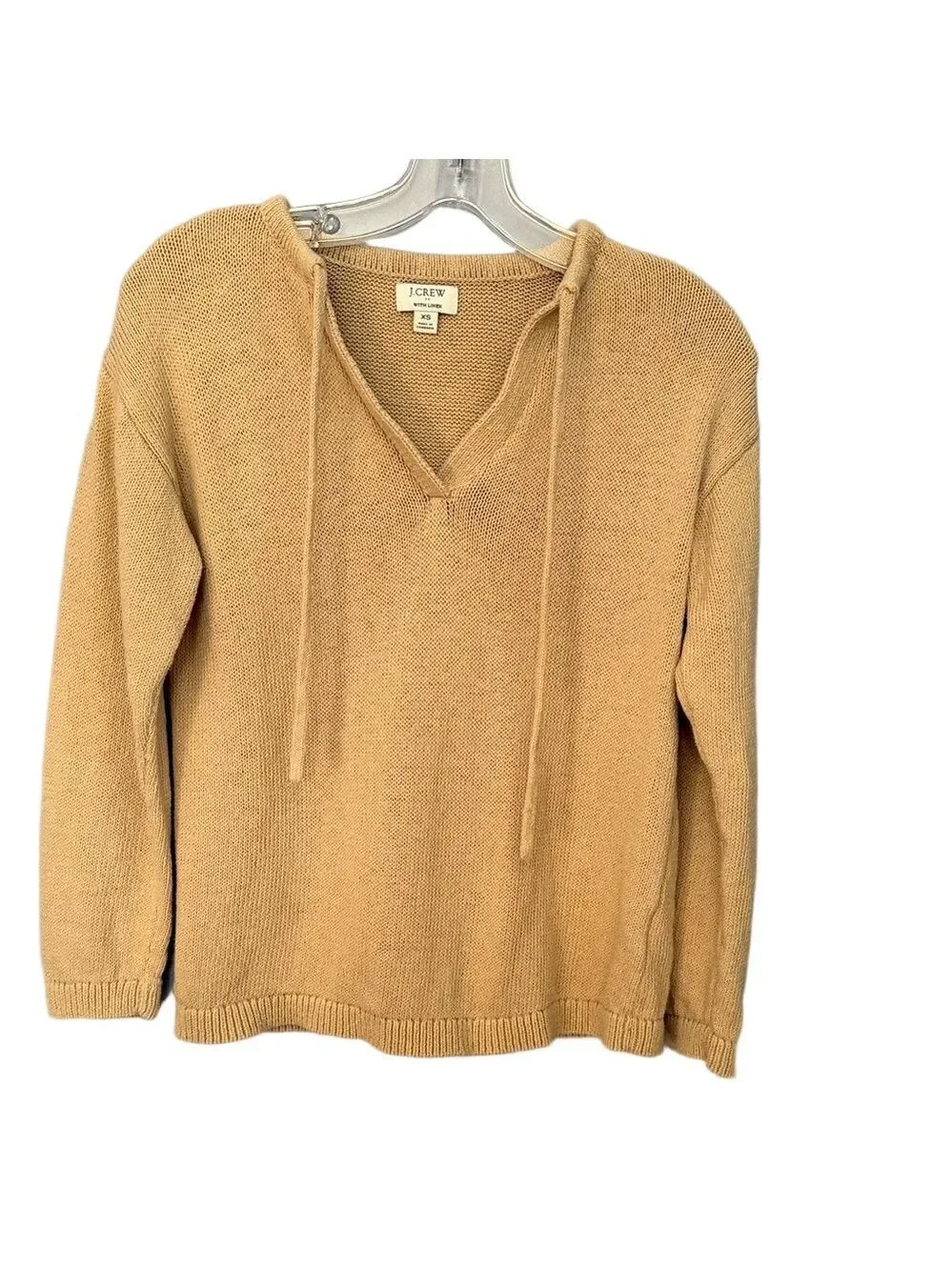 J. Crew Cotton/Tie-Neck Sweater - Tan - Women’s XS